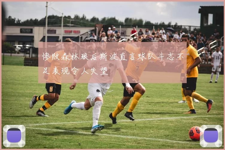 惨败森林狼后斯波直言球队斗志不足表现令人失望